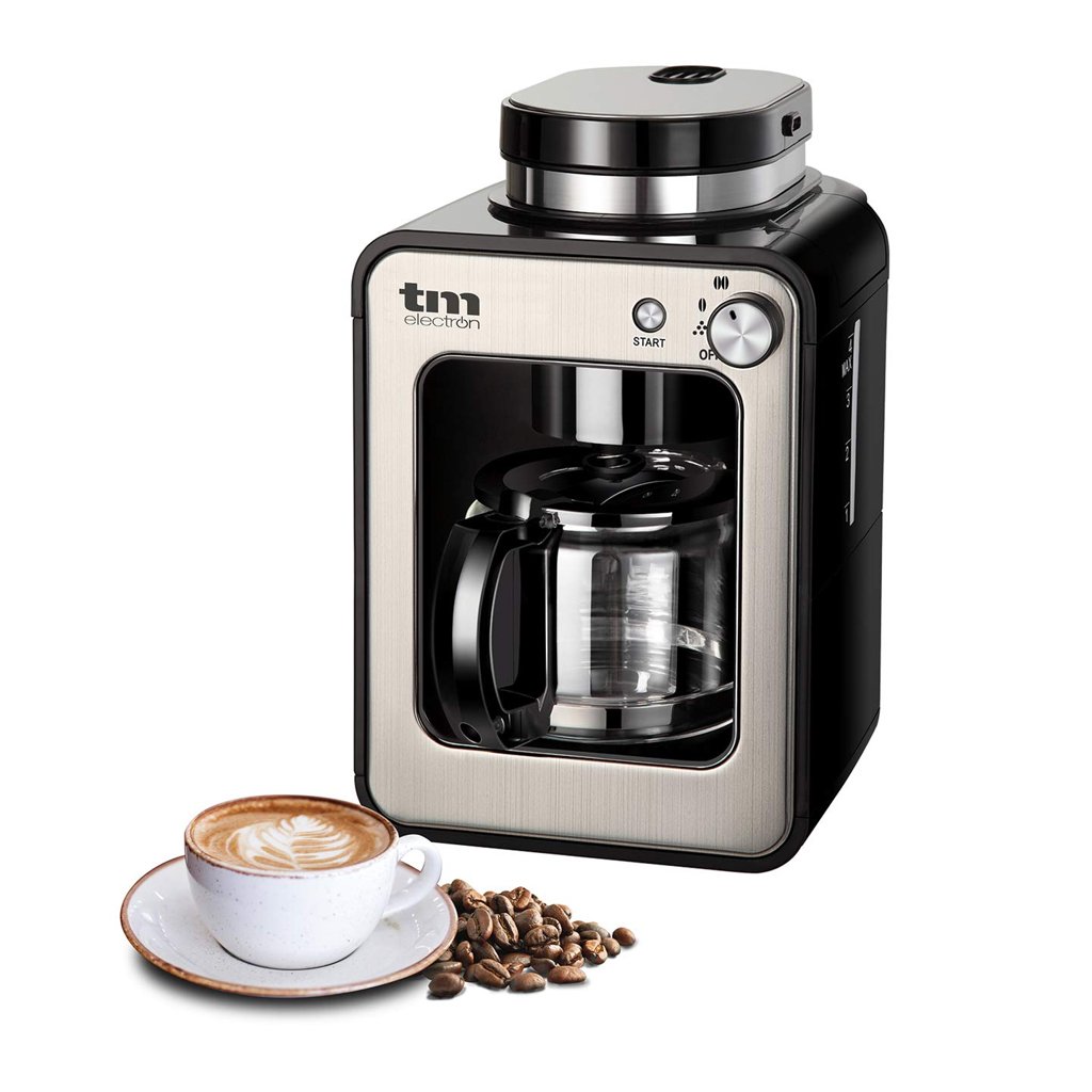 Mini cafetera con molinillo integrado: café recién molido en casa
