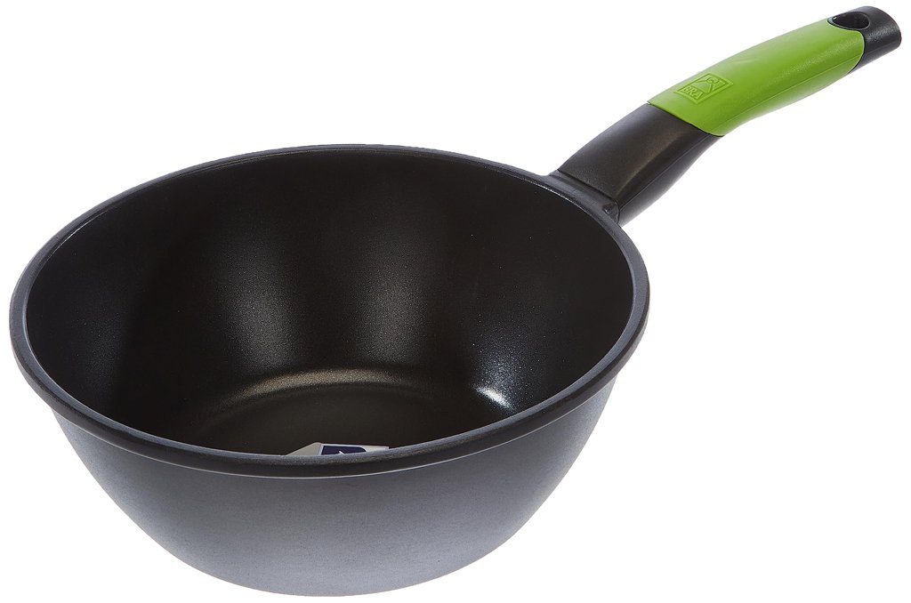 Wok de aluminio fundido 24 cm con antiadherente Teflon – Ideal para inducción