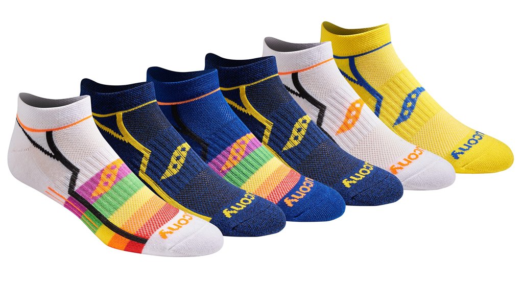 Pack 6 de calcetines Saucony Bolt Rundry para correr – sin costuras