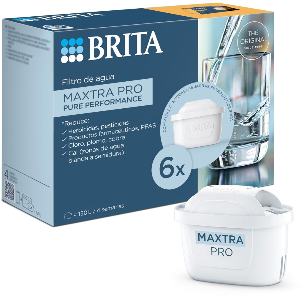 Filtra tu agua al 100% con el cartucho MAXTRA PRO de Brita