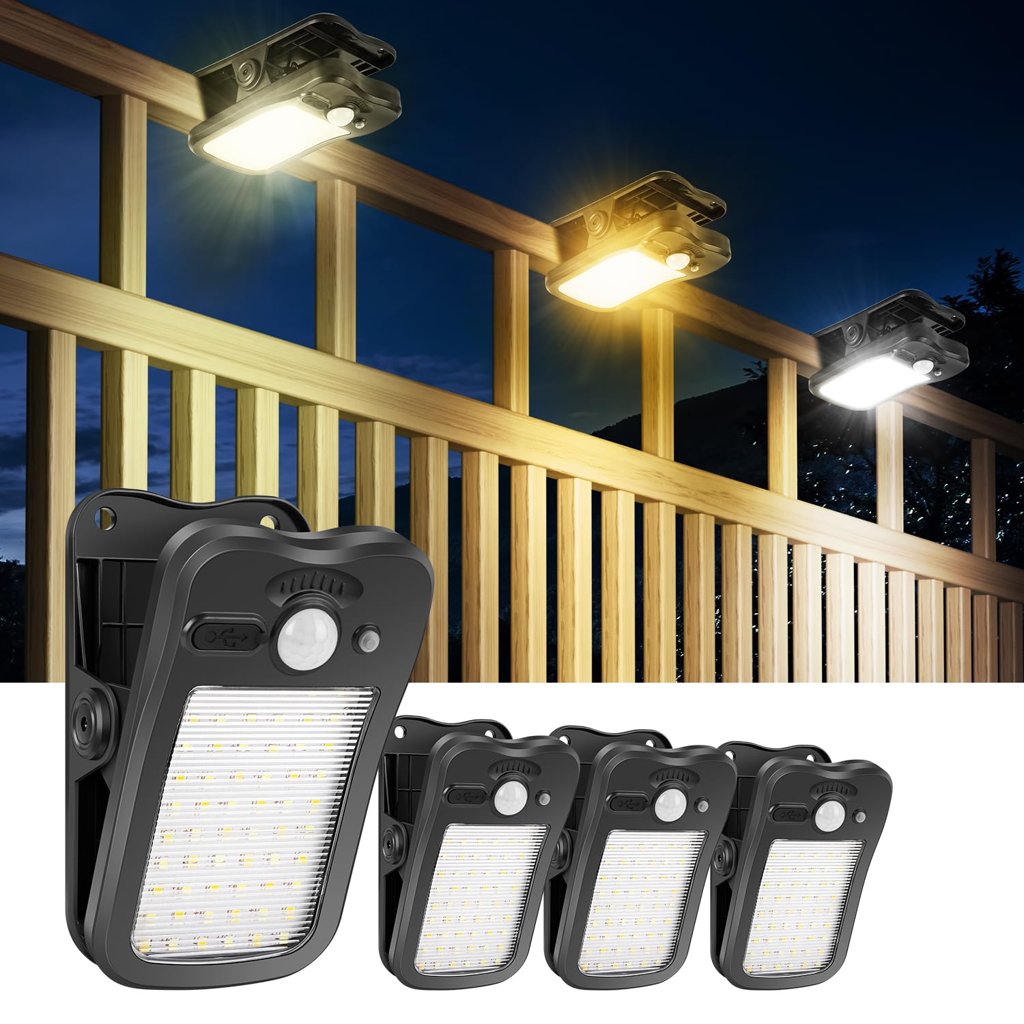 Ilumina tu jardín con luces solares de pinza y sensor