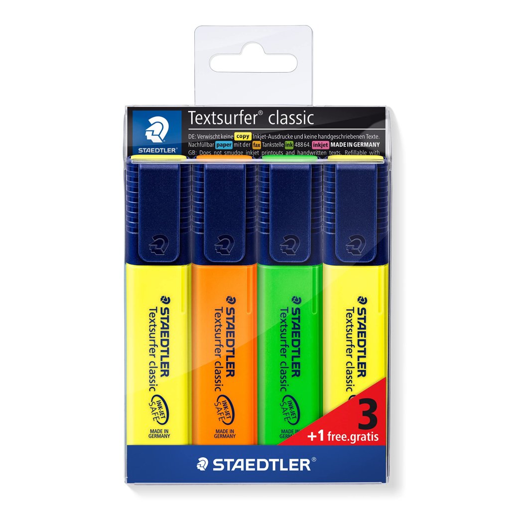 Pack de 12 subrayadores pastel STAEDTLER Textsurfer – Recargables