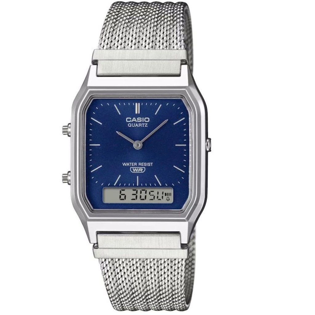 Casio AQ-230EM-2A: estilo clásico con cronógrafo digital