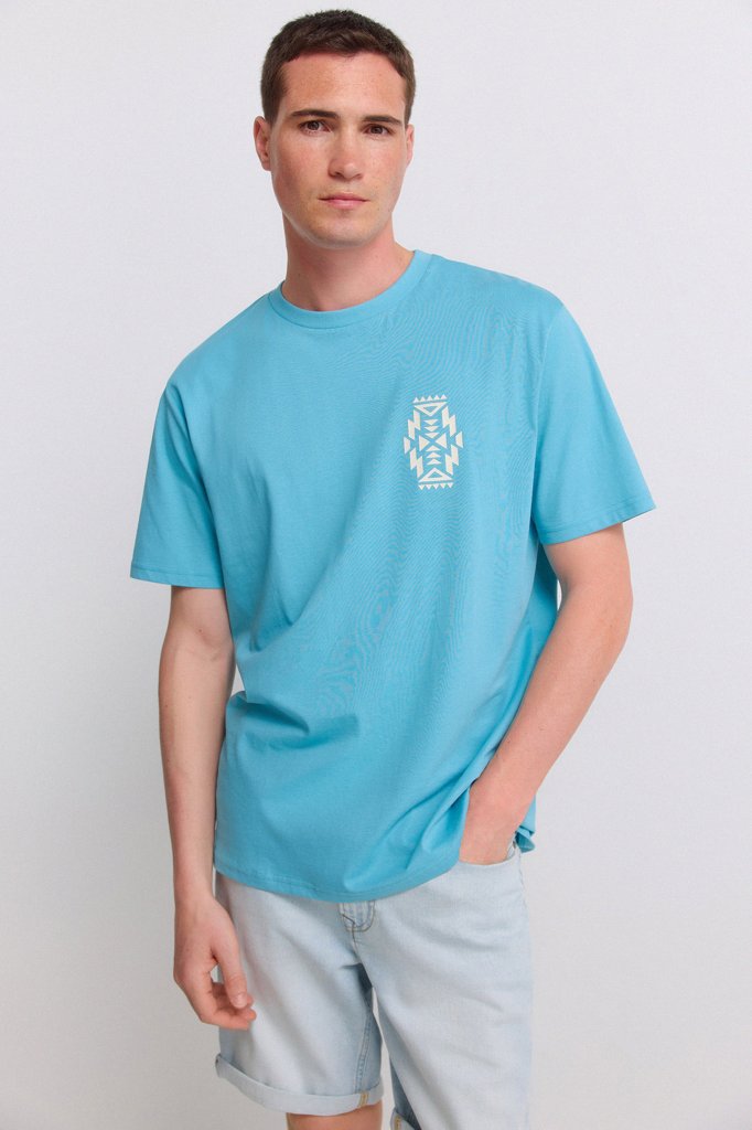 Camiseta ethnic blue de Springfield, estilo y color vibrante