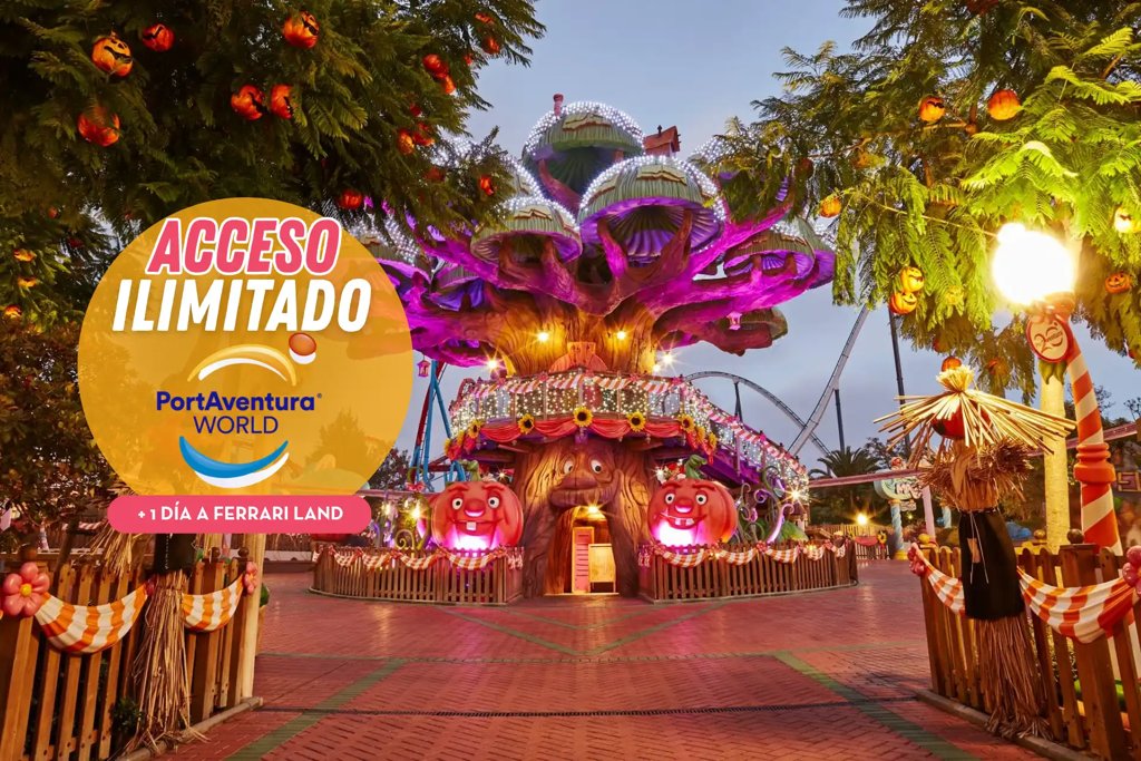 Escapada mágica a PortAventura: hotel temático 4★ + día en Ferrari Land