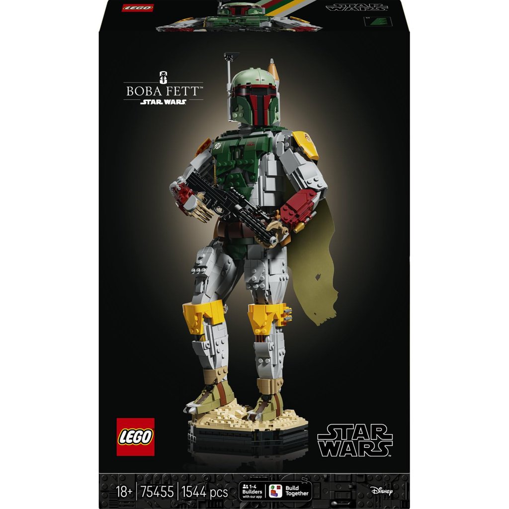 LEGO Star Wars Boba Fett 75455 Set Adultos (1544 piezas, figura armadura articulada, bláster y minifigura excl