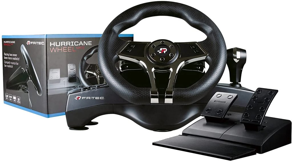 Volante de carreras con pedales y shifter para PC, PS4/PS3 y Switch