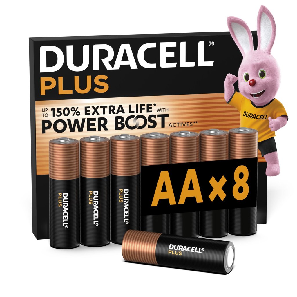 Duracell Plus AA/AAA: energía duradera en pack de 8