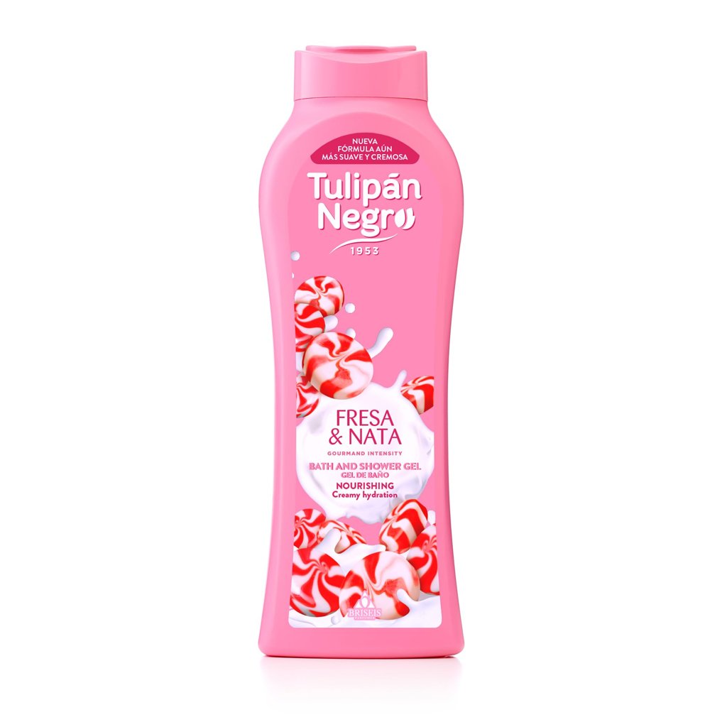 Gel de Ducha Tulipán Negro: frescura de fresa y suavidad de nata