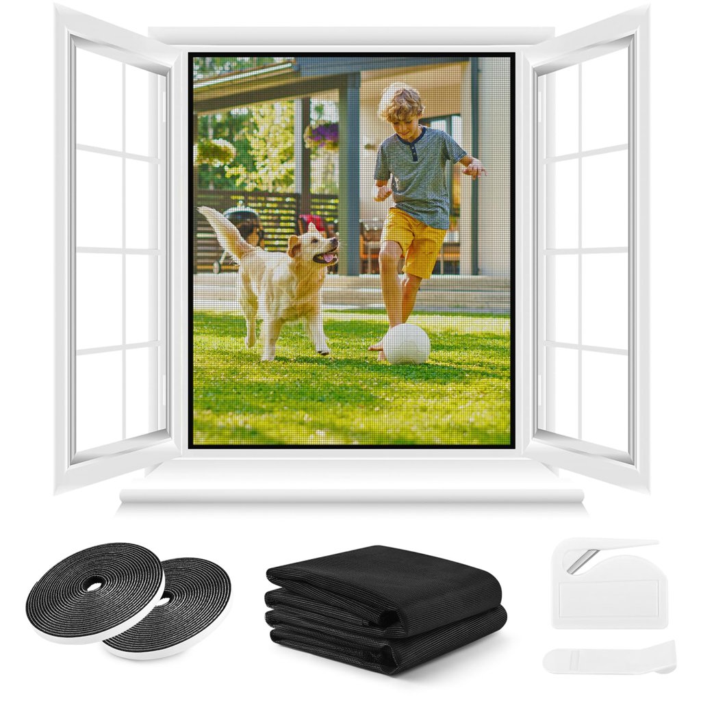 Mosquitera para Ventana 2 Set - 170 x 180 CM - NEGRO