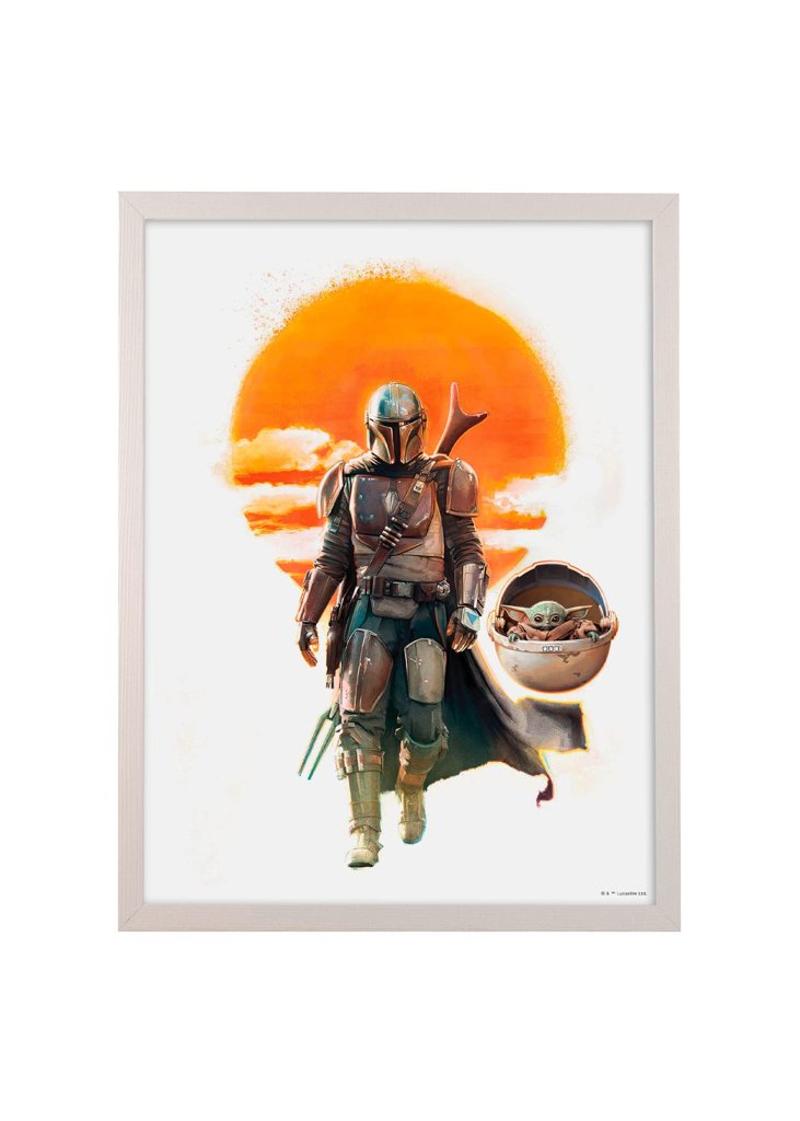 Cuadro Mandalorian 30x40 cm – Decora tu salón con estilo galáctico