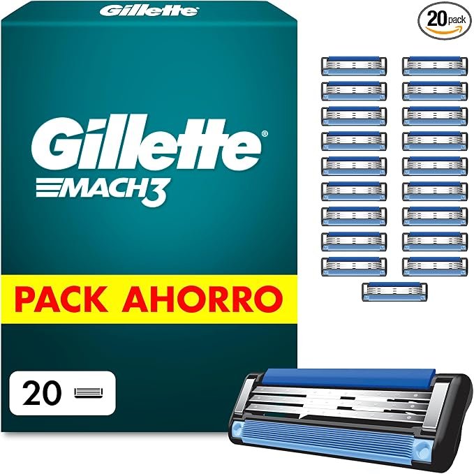 Gillette Mach3: 20 cuchillas para un afeitado perfecto