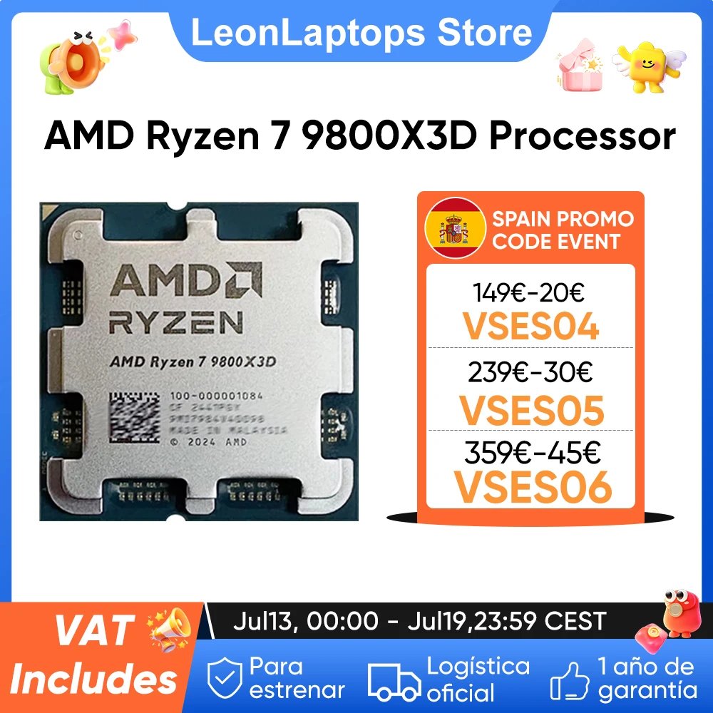 Ryzen 7 9800X3D al 70% de descuento