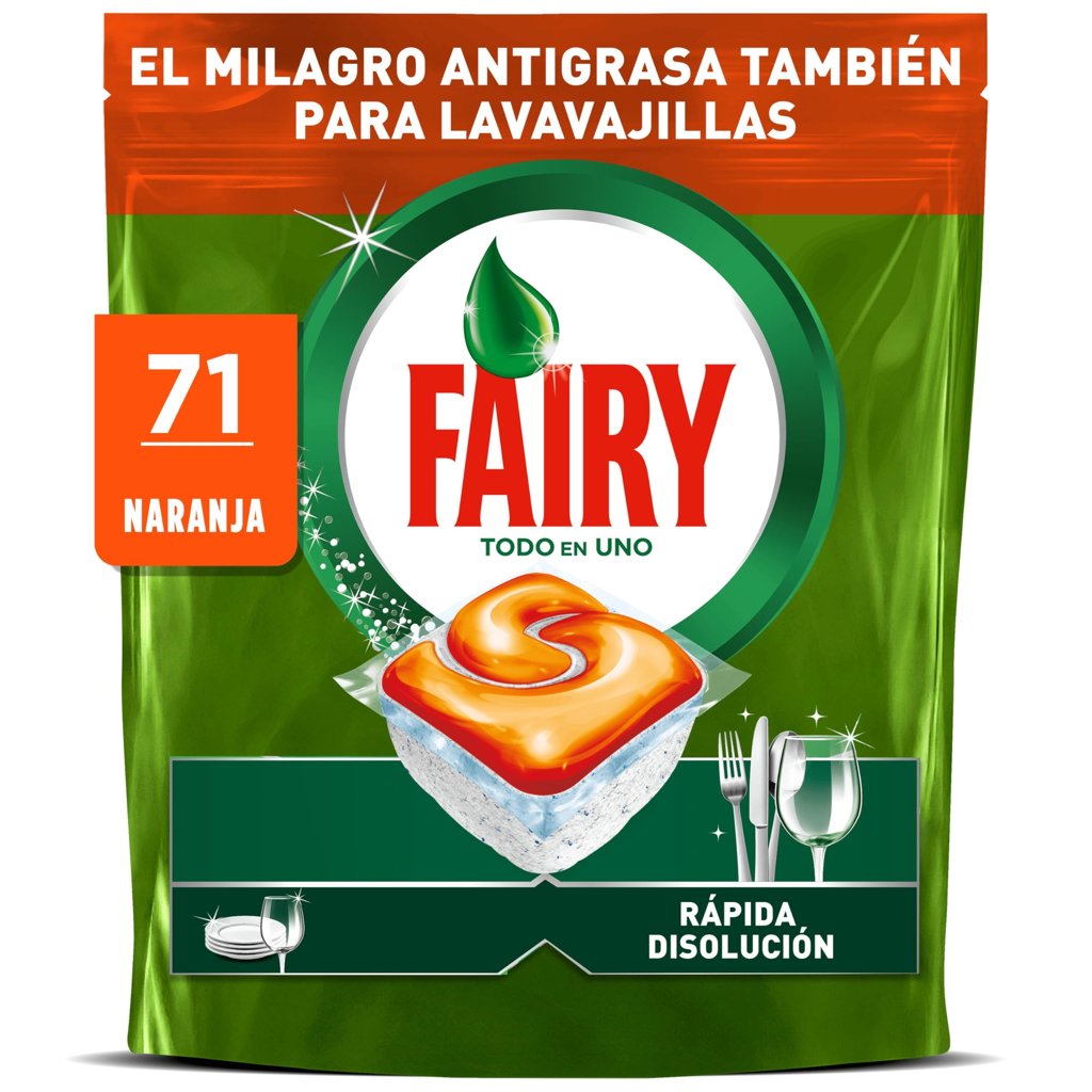 Fairy Original TodoEn1: 71 cápsulas para un lavado impecable