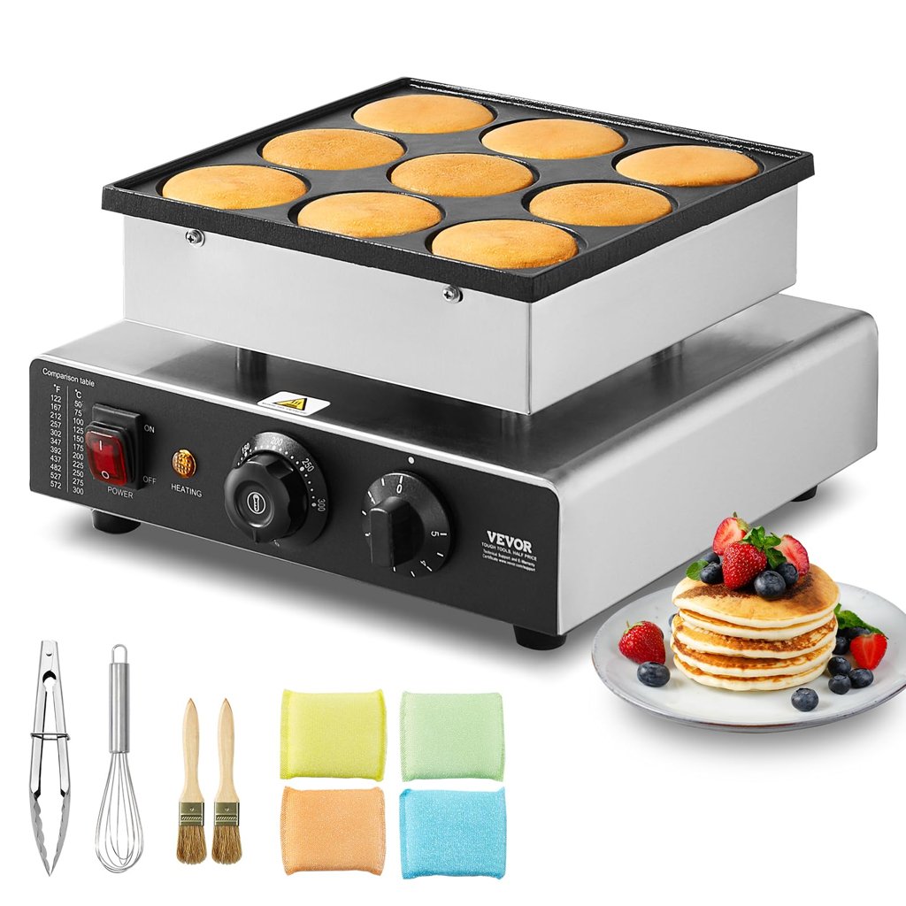 Máquina eléctrica holandesa para panqueques: 76 mm y 850 W