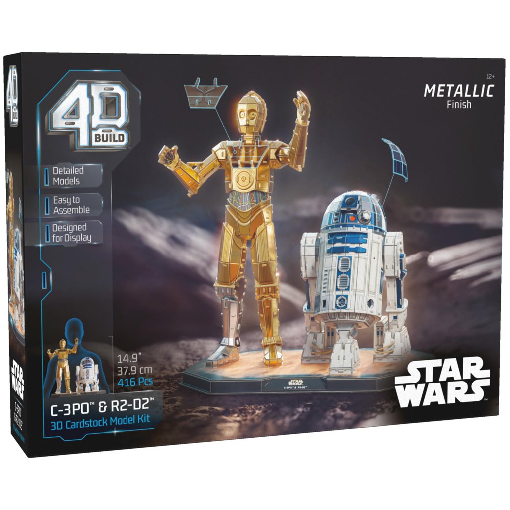 Montaje 3D de C‑3PO y R2‑D2: el puzzle de 416 piezas