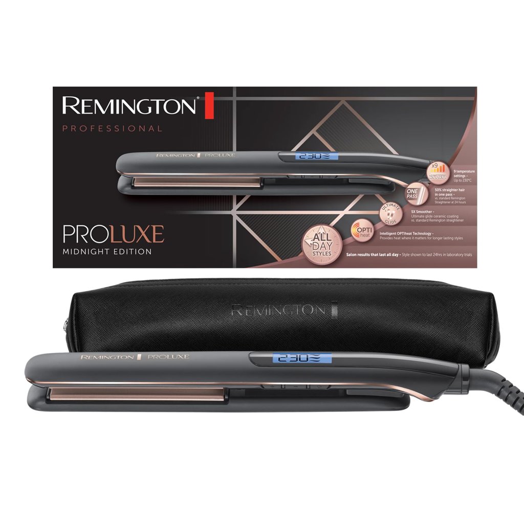 Plancha Remington ProLuxe Midnight: alisa como un salón