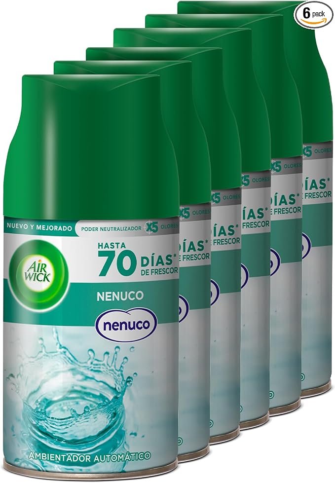 Pack 6 recambios Air Wick Freshmatic Nenuco – Aroma duradero