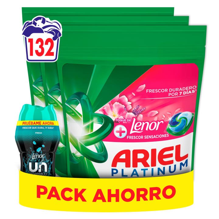 Ariel Pods Sensaciones 132 lavados + Perlas 150g a 29,20€