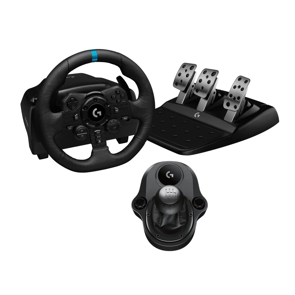 Logitech G923: Volante con Force Feedback y palanca para PS5, PS4 y PC