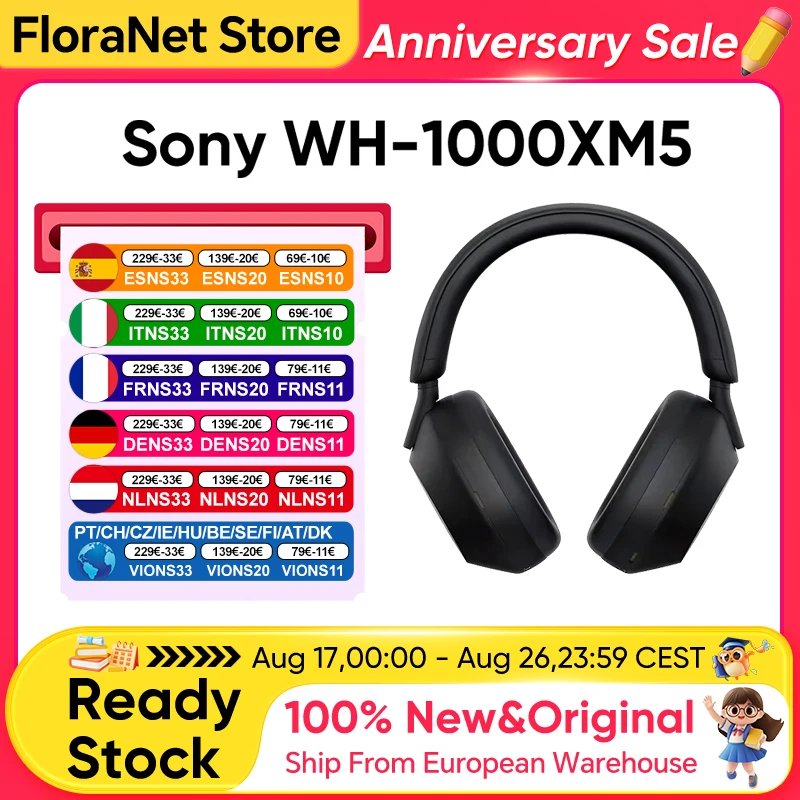 Sony WH-1000XM5 con funda rígida al 44% menos