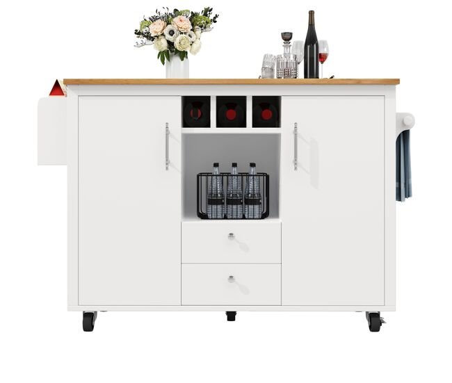 Isla de cocina plegable