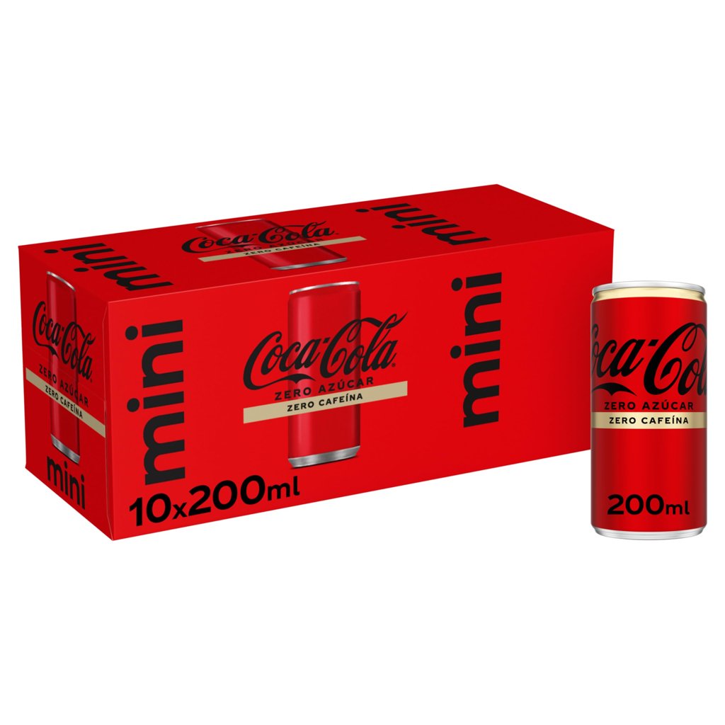 Pack de 10 mini Coca‑Cola Zero sin cafeína a mitad de precio