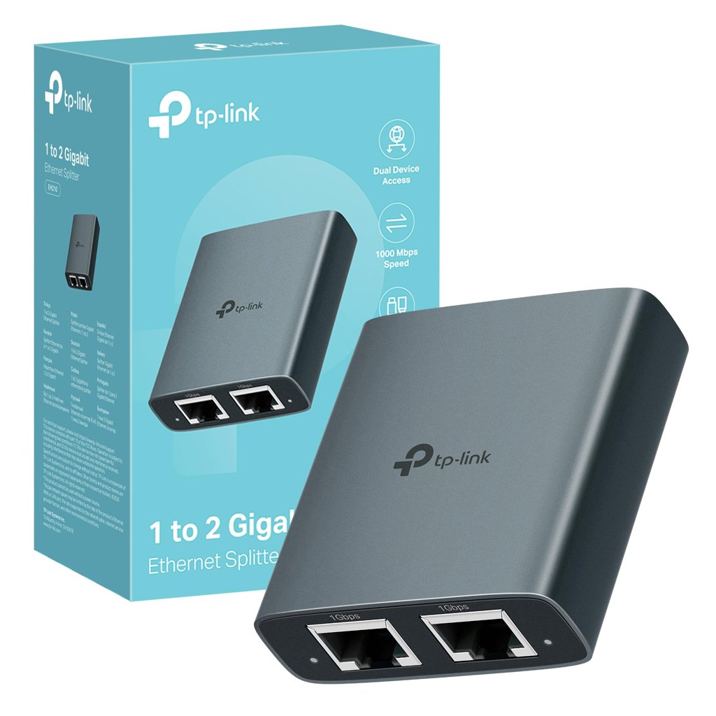 TP-Link EH210 - Switch Ethernet, Gigabit de 1 a 2 puertos RJ45, Plug & Play