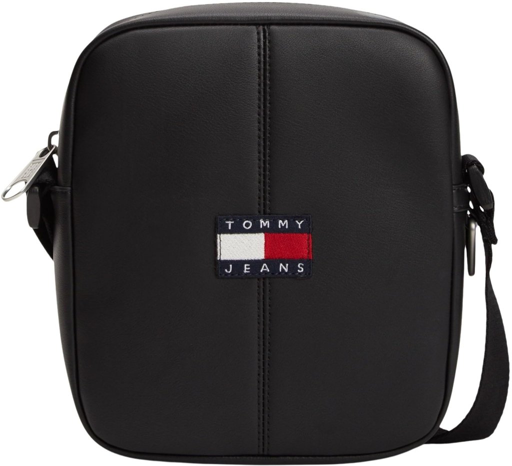 Bolso cruzado Tommy Jeans Daily Reporter negro, estilo urbano
