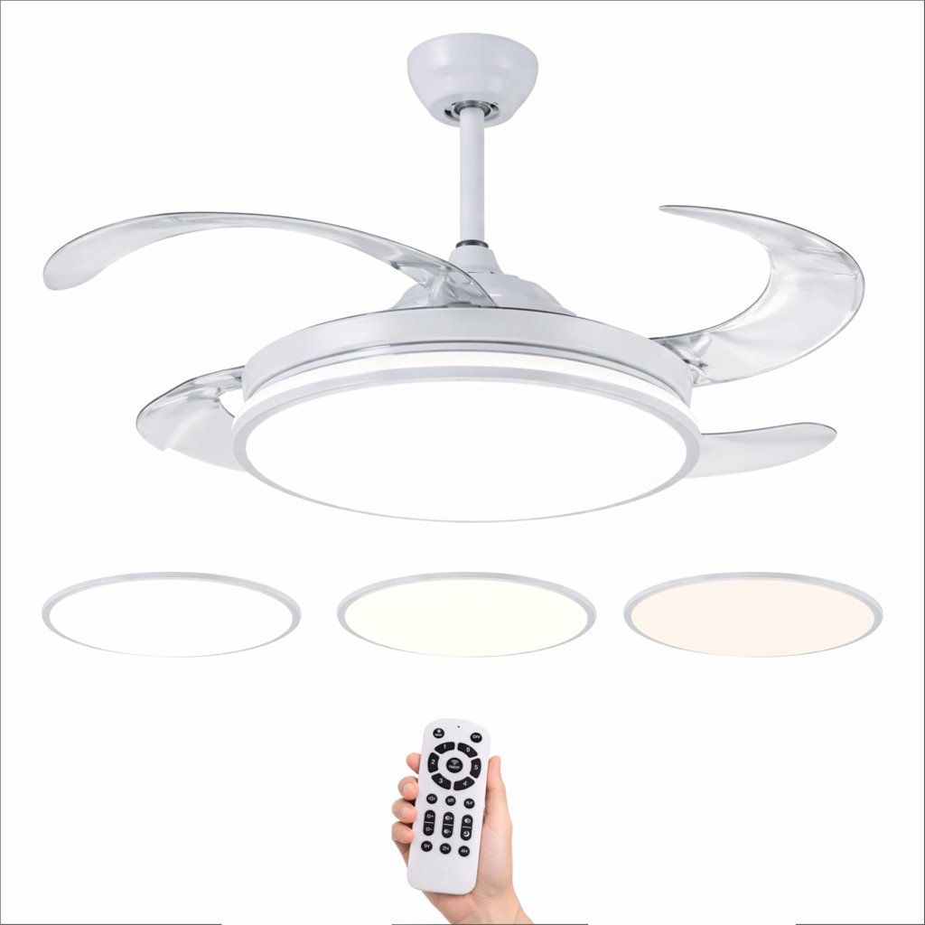 Ventilador de techo LED con luz regulable y mando a distancia