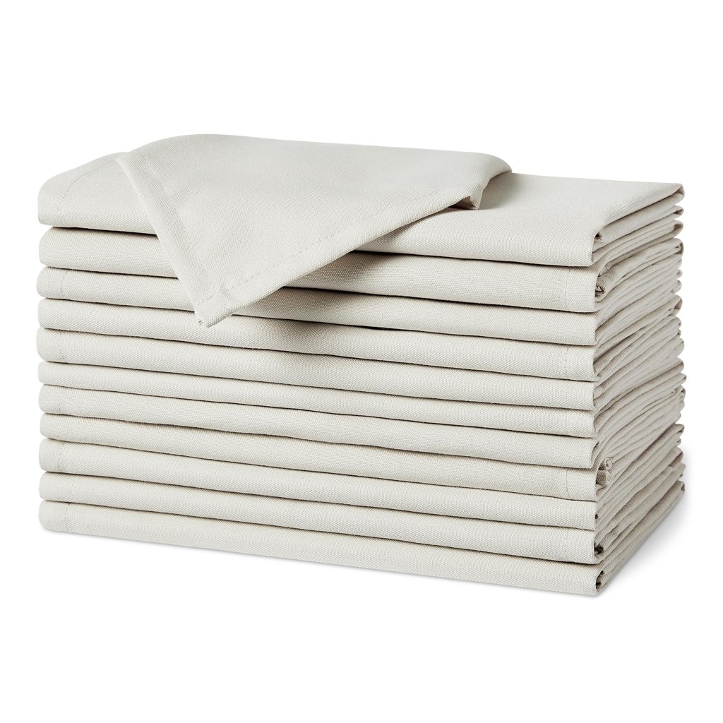Amazon Basics Servilletas de Tela Reutilizables Paquete de 12, 43 x 43 cm, VARIOS COLORES