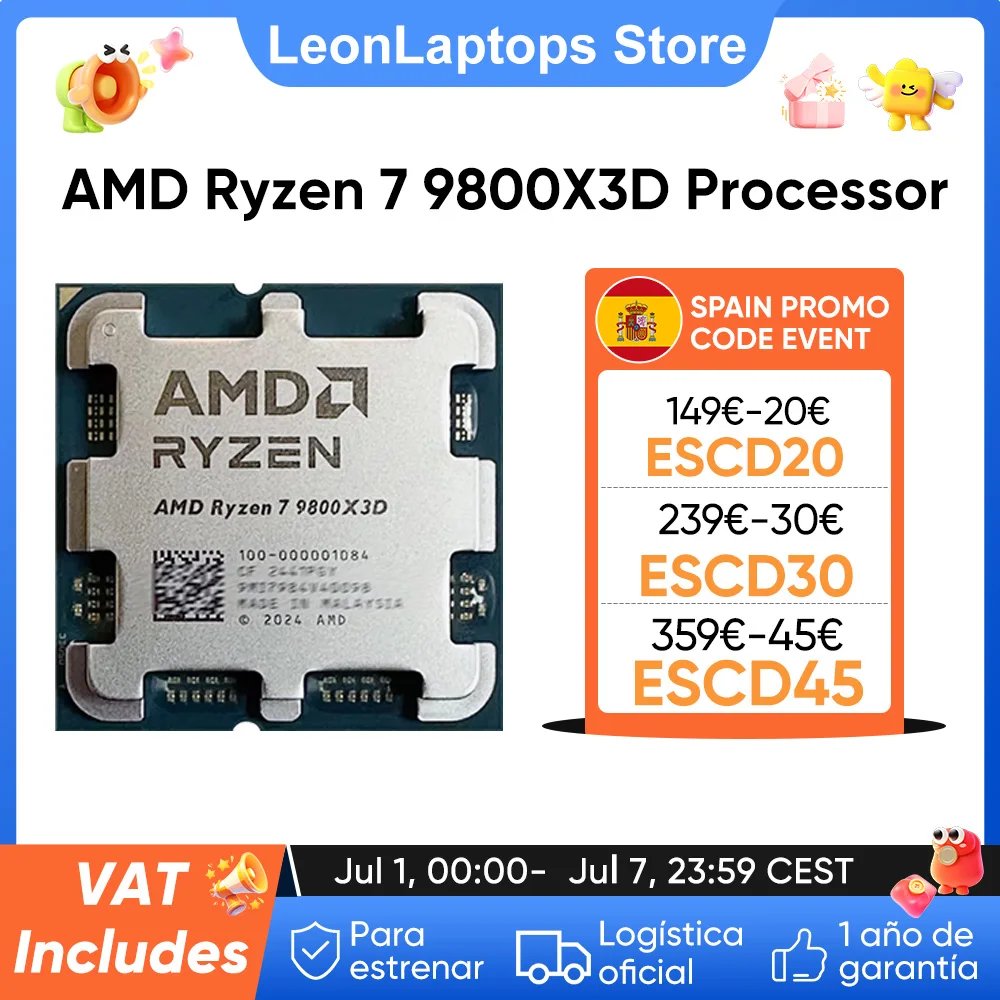 Ryzen 7 9800X3D al 21% off