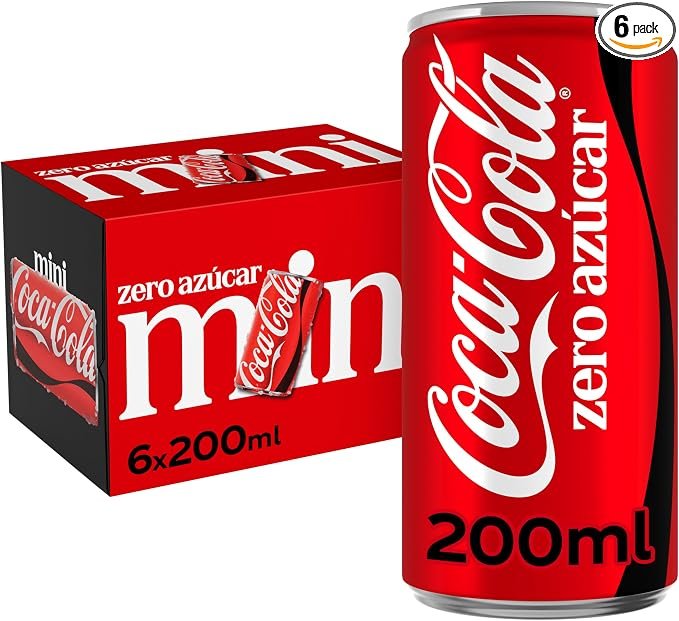 Pack de 4 Coca‑Cola Zero Azúcar mini 200 ml – refresco sin azúcar