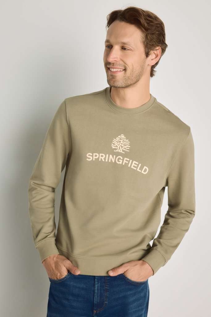 Sudadera Springfield 100% algodón con 80% de descuento