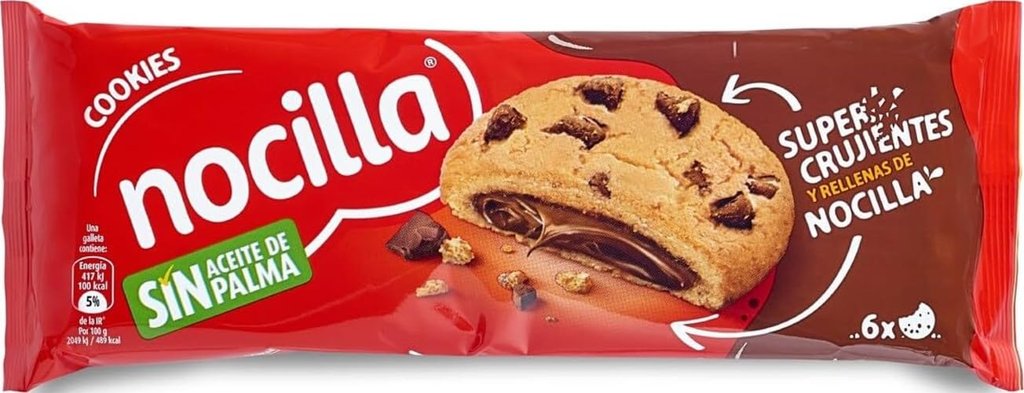 Pack 6 de Nocilla Cookies: crujientes con crema de cacao y avellanas
