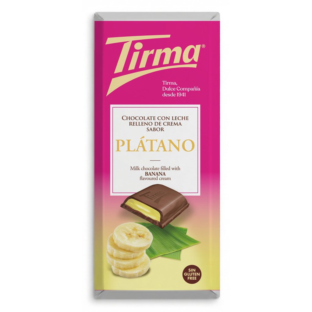 Chocolate Tirma con crema de plátano – sabor que enamora