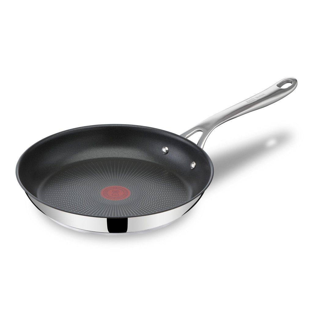 Tefal Jamie Oliver - Sartén 24 cm, Acero inoxidable Sartén de 24 cm, Revestimiento antiadherente titanio, Apto