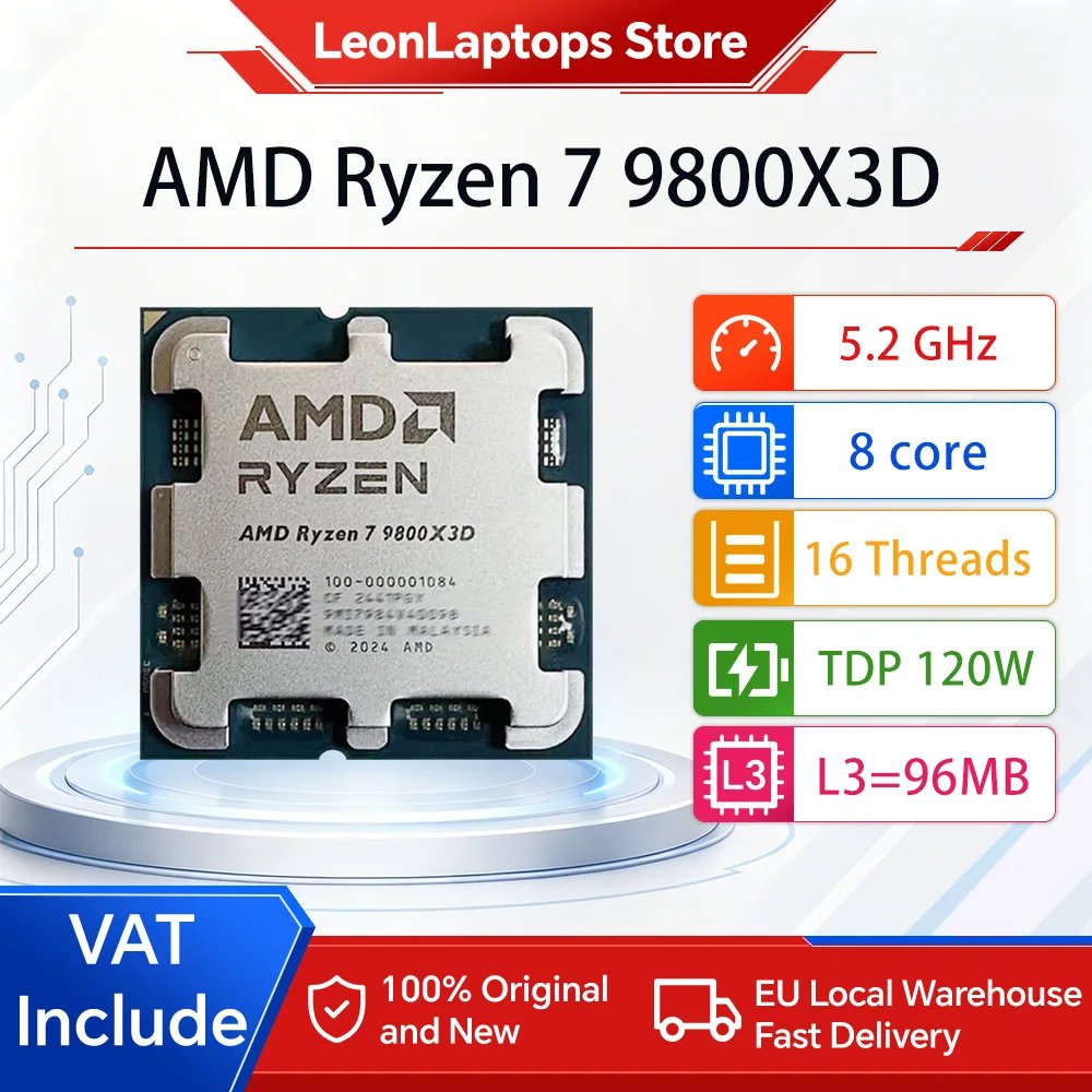 AMD Ryzen 7 9800X3D a precio mínimo: ¡potencia gamer por 315€!