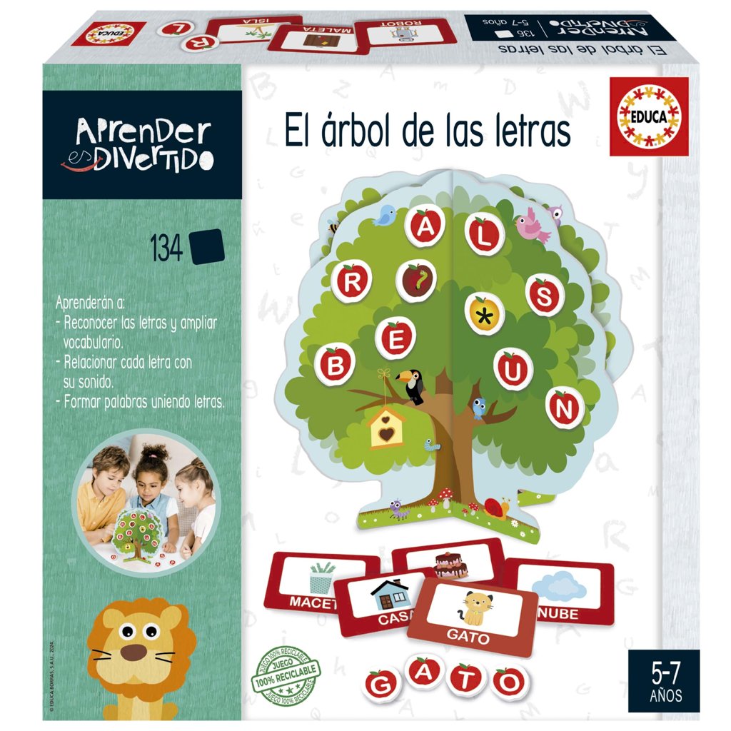 Diviértete aprendiendo con el árbol de letras: juego de palabras para niños
