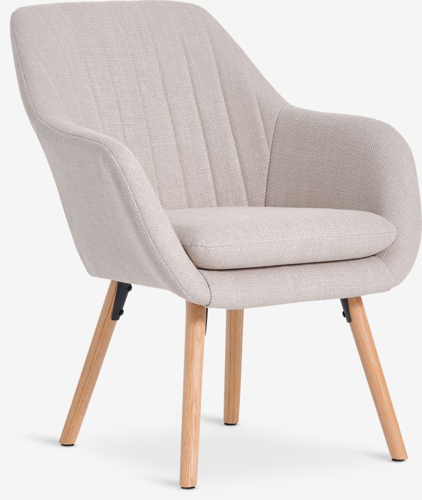 Sillón UDSBJERG de tela beige/roble, elige tu color y ahorra