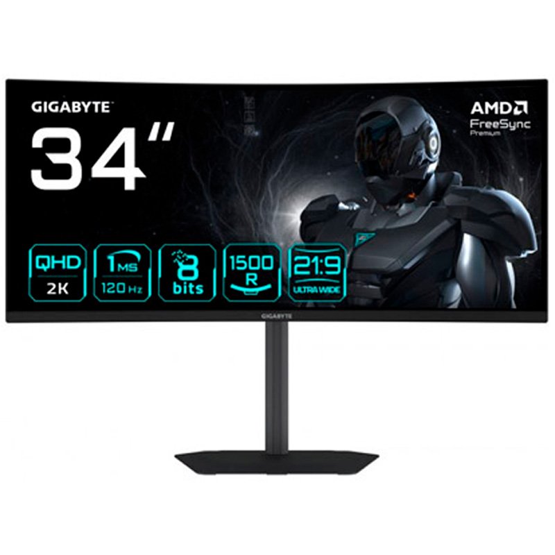 Monitor curvo Gigabyte 34" WQHD 120Hz FreeSync