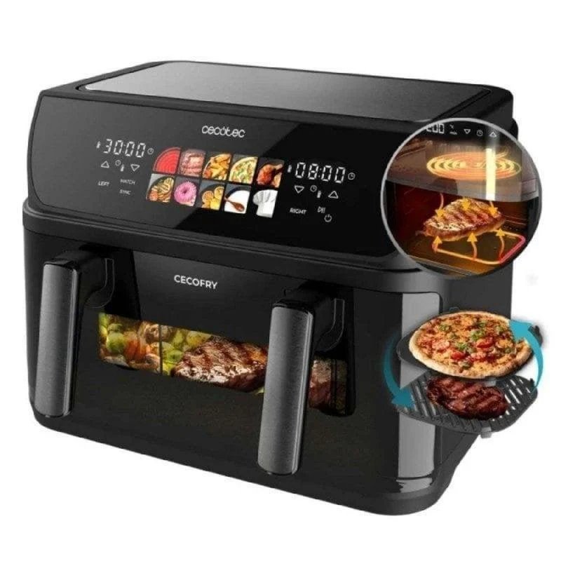 Cecofry&Grill Duoheat 10 L: freidora de aire con cubeta grill y pizza