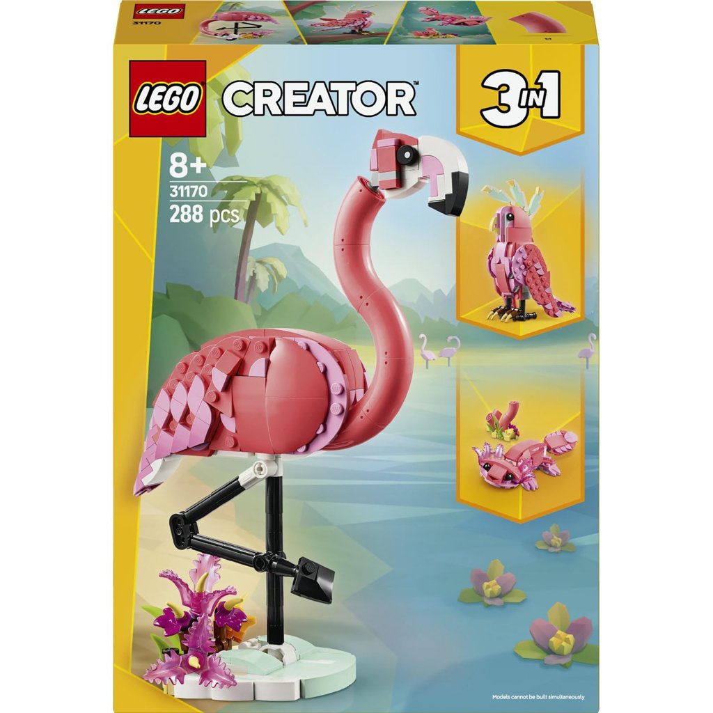 Diviértete creando un flamenco rosa con LEGO Creator 3 en 1