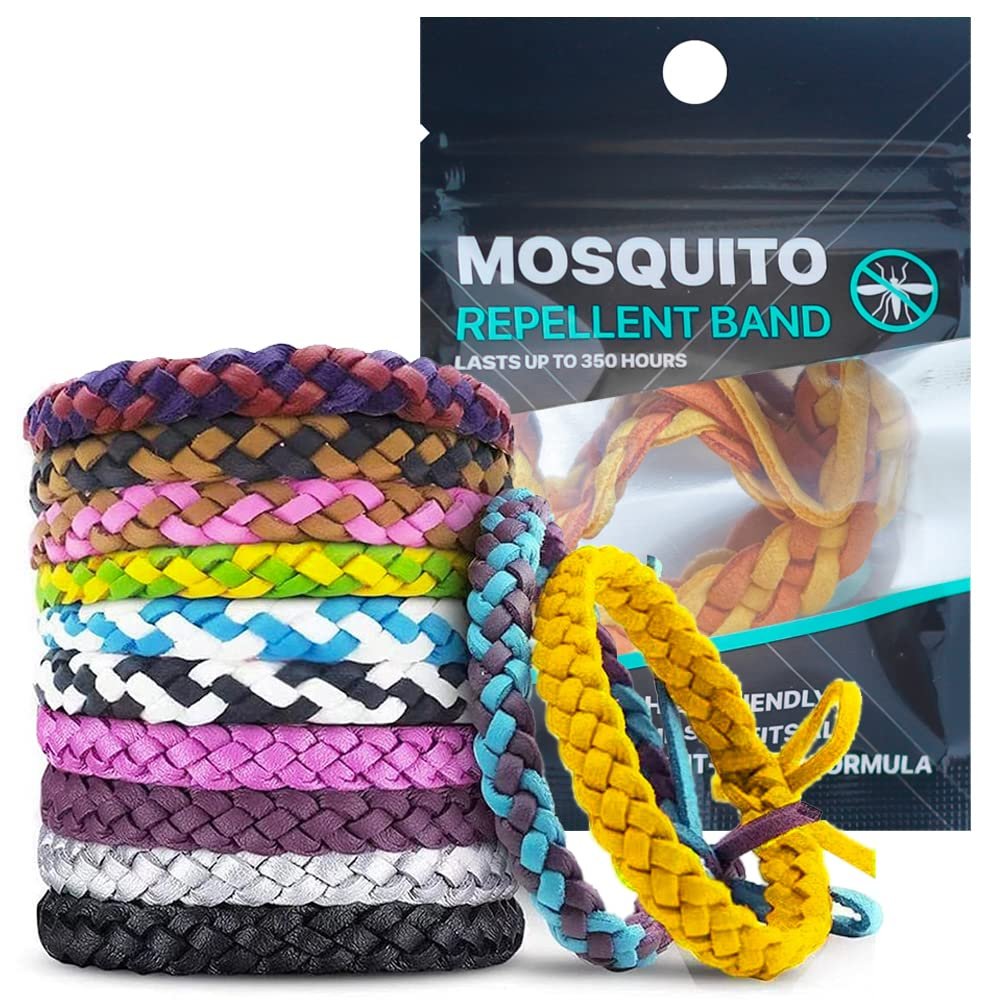 Pulseras de cuero repelentes de mosquitos – Pack 10