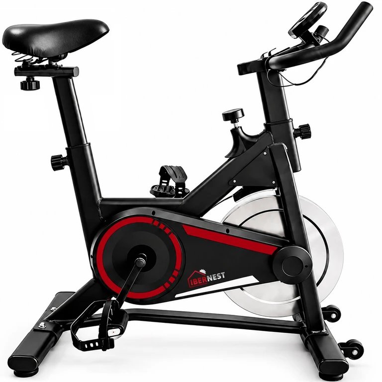Bicicleta spinning compacta con volante de 10 kg y pantalla Scan