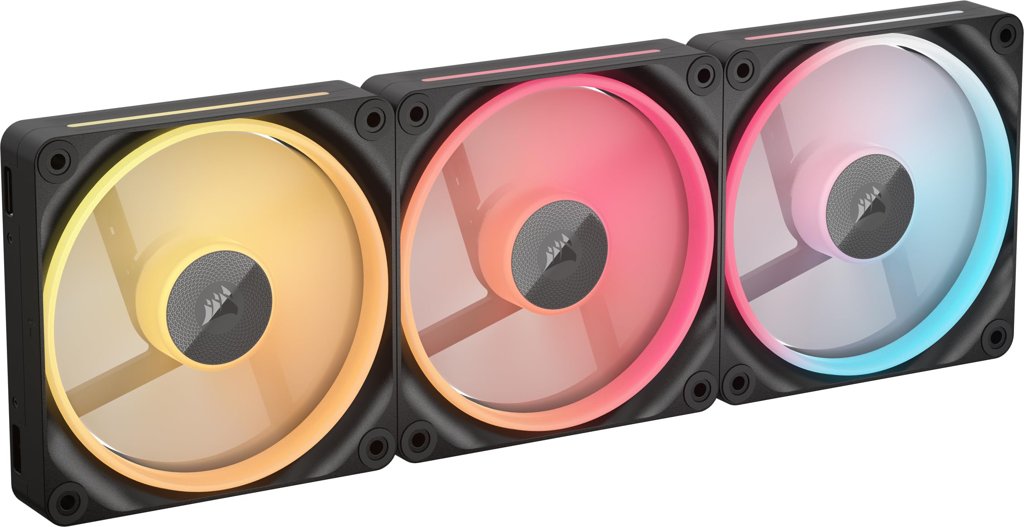 Pack triple de ventiladores RGB iCUE LX120-R de Corsair – Silencio y estilo