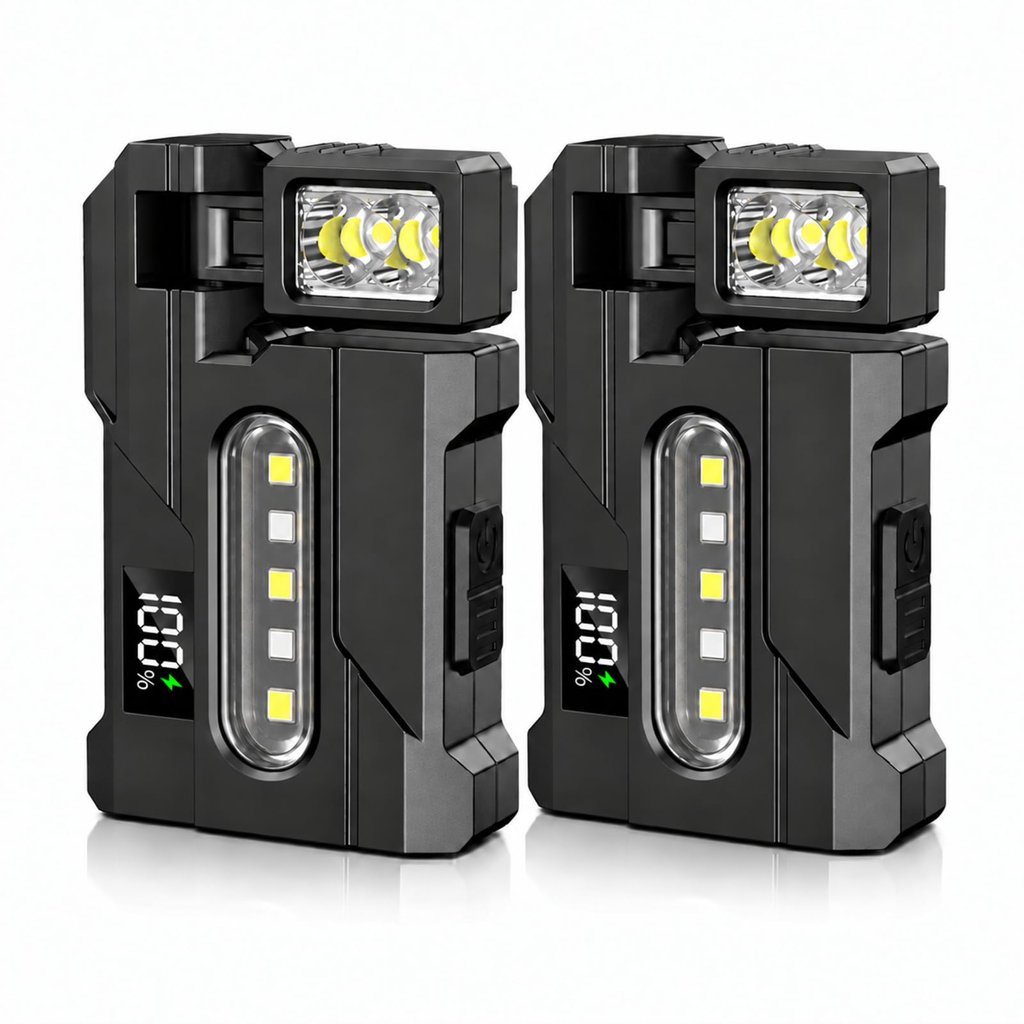 Mini linterna LED recargable 7 modos y base magnética