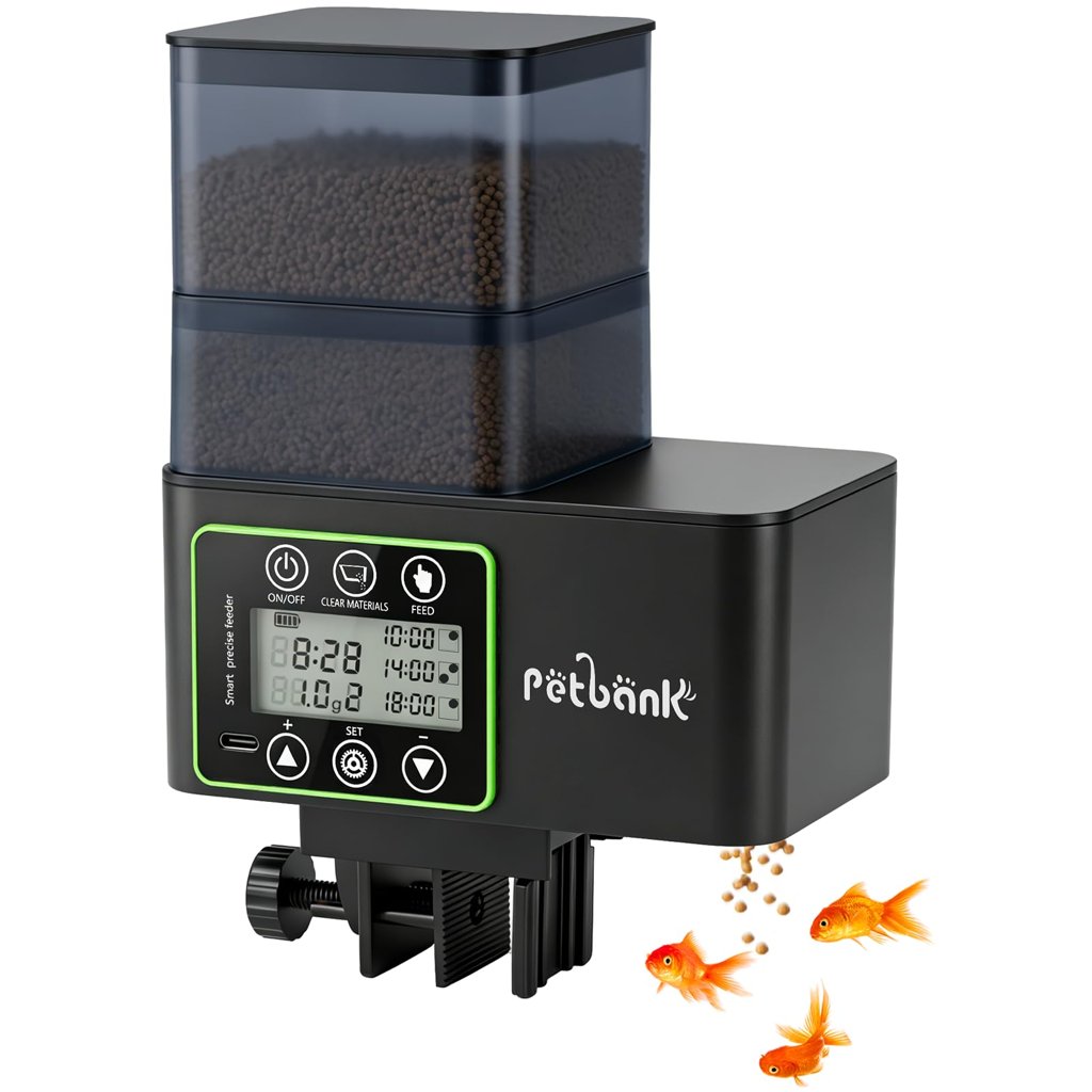 Alimenta a tus peces sin esfuerzo con el comedero automático de 510 ml