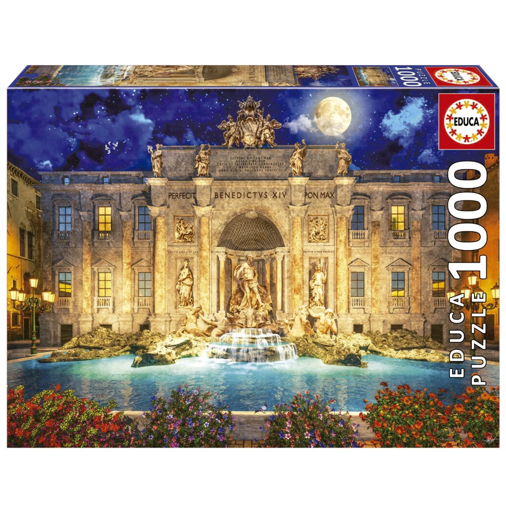 Puzzle 1000 piezas Fontana di Trevi – Desafío de Roma
