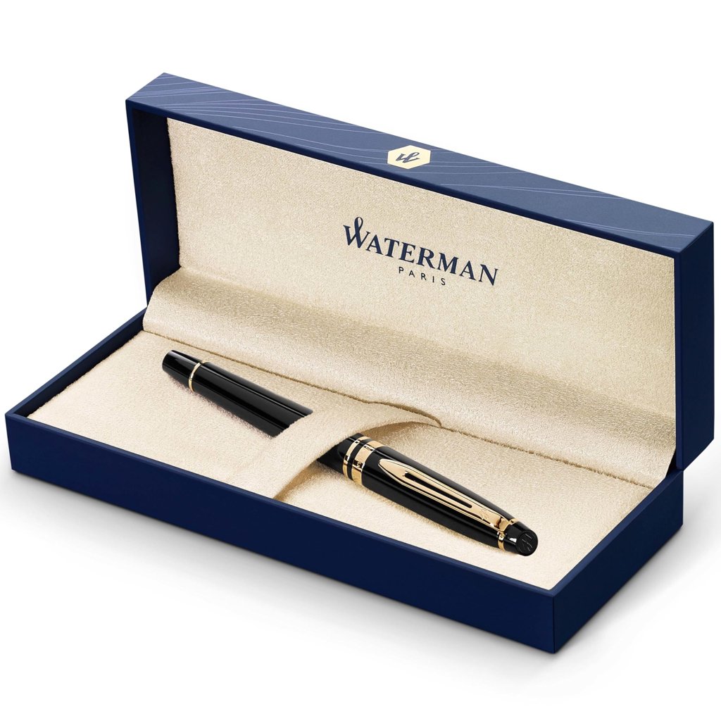 Pluma Waterman con detalles dorados a precio rebajado